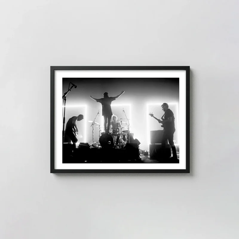 The 1975 Print | Matty Healy Poster Black and White Music Photography Prints xe2x80x93 Landscape Frame Wall Art Mockup | MerchFuse