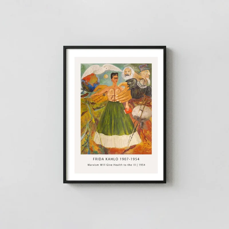 Marxism Will Give Health (1954) Frida Kahlo Poster — Wall Art