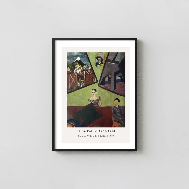 Pancho Villa y la Adelita (1927) Frida Kahlo Revolutionary Poster