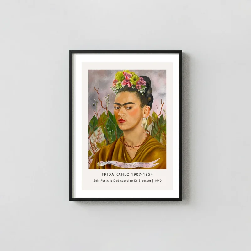 Self Portrait Dedicated to Dr. Eloesser (1940) Kahlo Poster