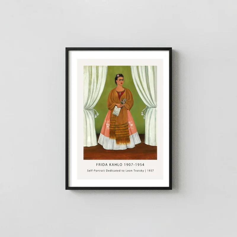 Self Portrait Dedicated to Leon Trotsky (1937) Kahlo Poster