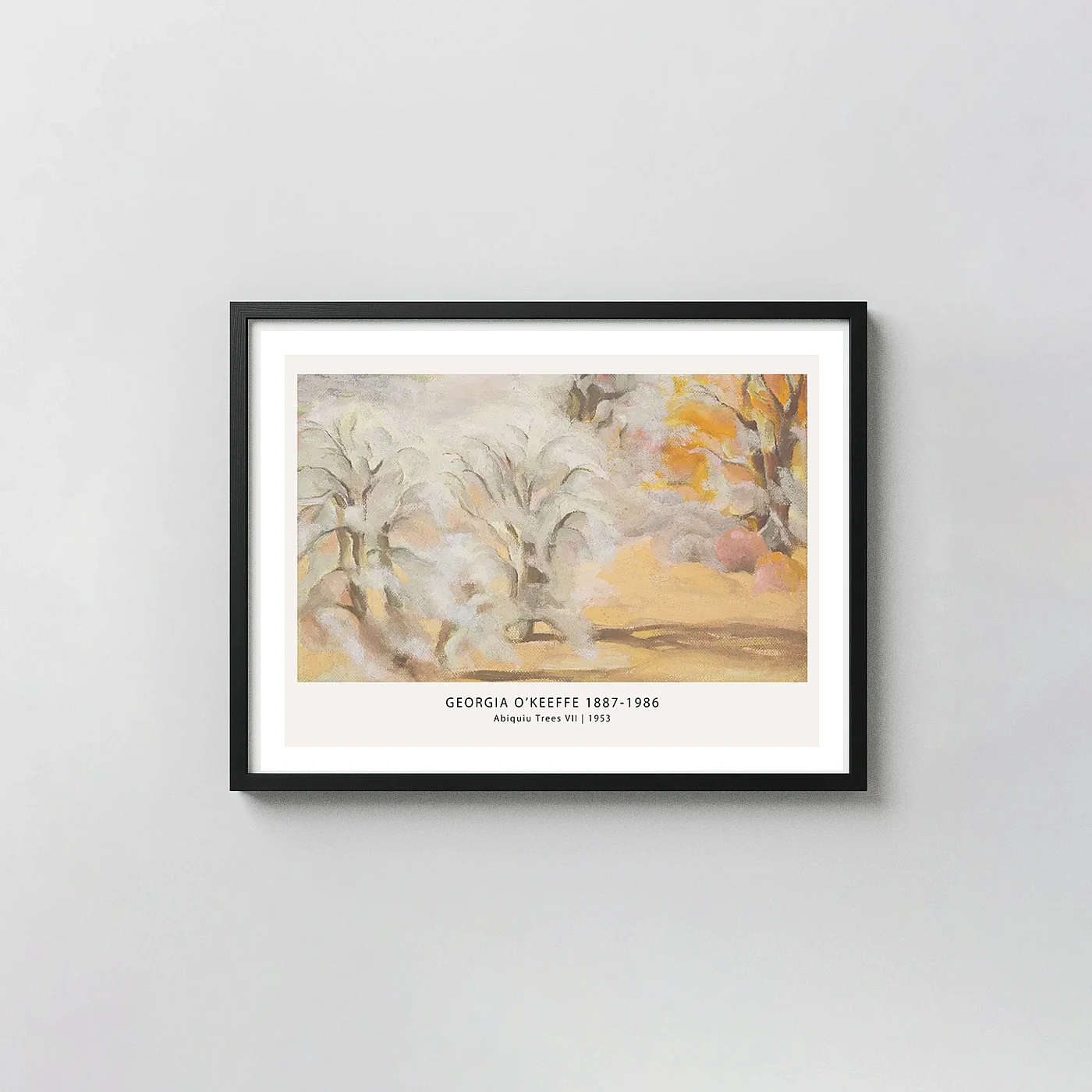 Georgia O'Keeffe Abiquiu Trees VII (1953) Art Poster - fine art poster print