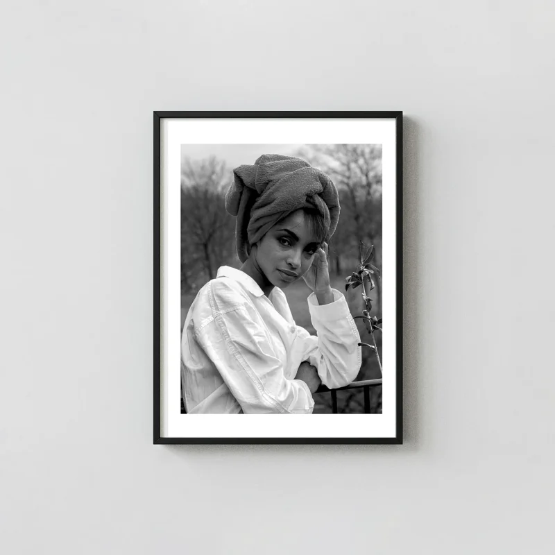 Sade Adu Poster - Vintage Black and White Music Wall Art Print