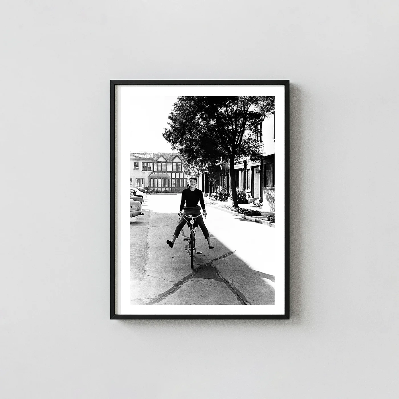 Audrey Hepburn poster Vintage Bicycle Photography - photography wall art print