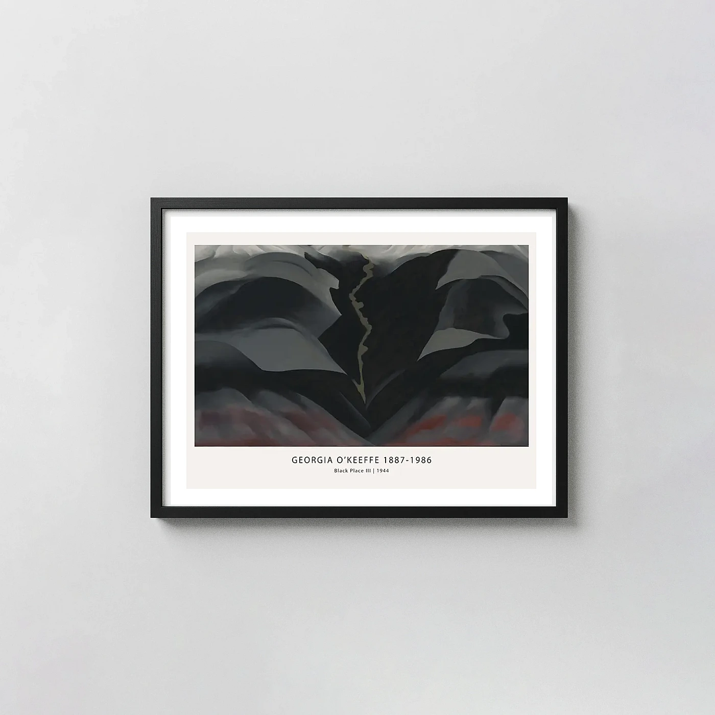 Classic Georgia O'Keeffe art print Black Place III 1944 Desert - fine art poster print