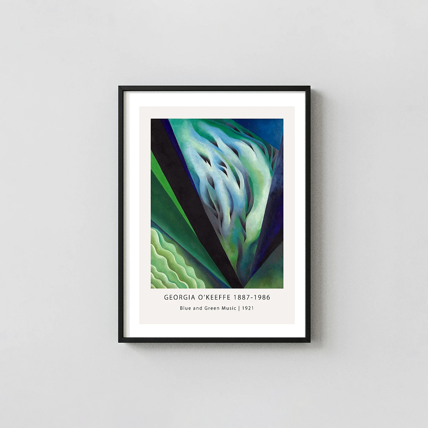 Authentic Georgia O'Keeffe Blue and Green Music art print - fine art poster print
