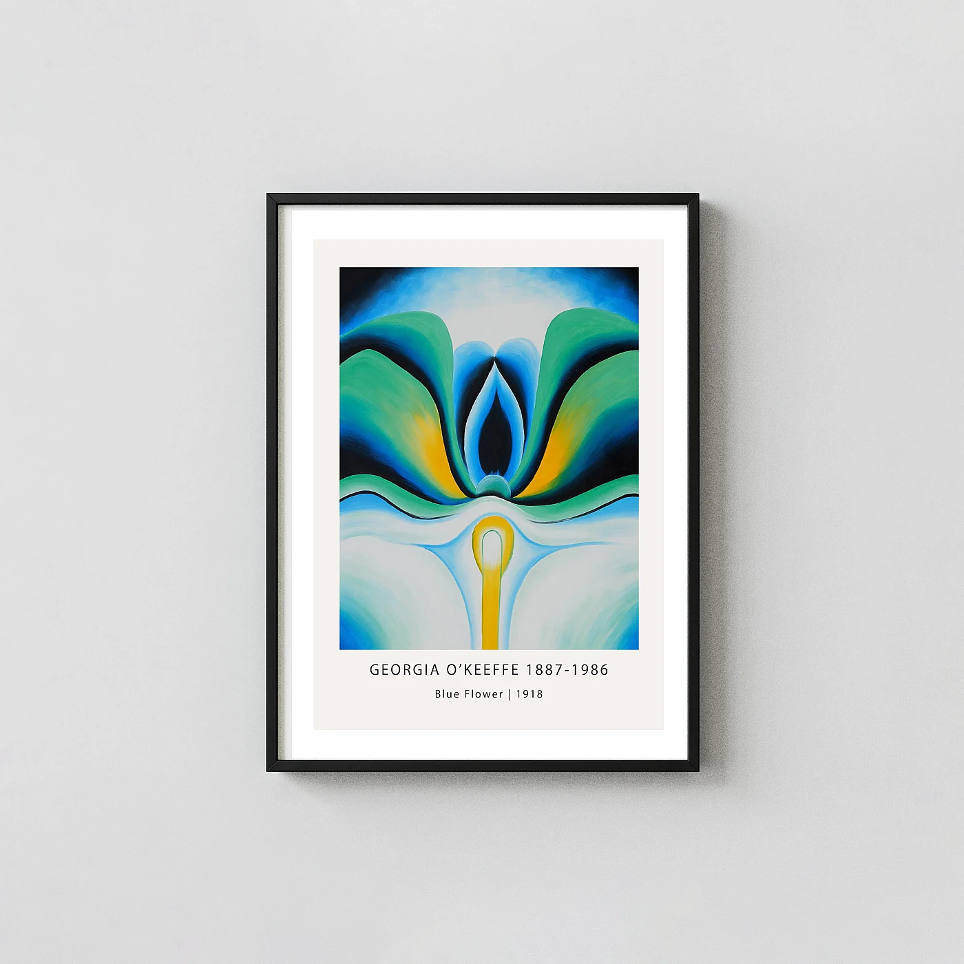 Authentic Georgia O'Keeffe Blue Flower art print - fine art poster print