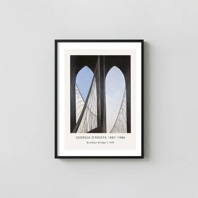 Authentic Georgia O'Keeffe Print - Brooklyn Bridge 1949 Modernist Wall Art