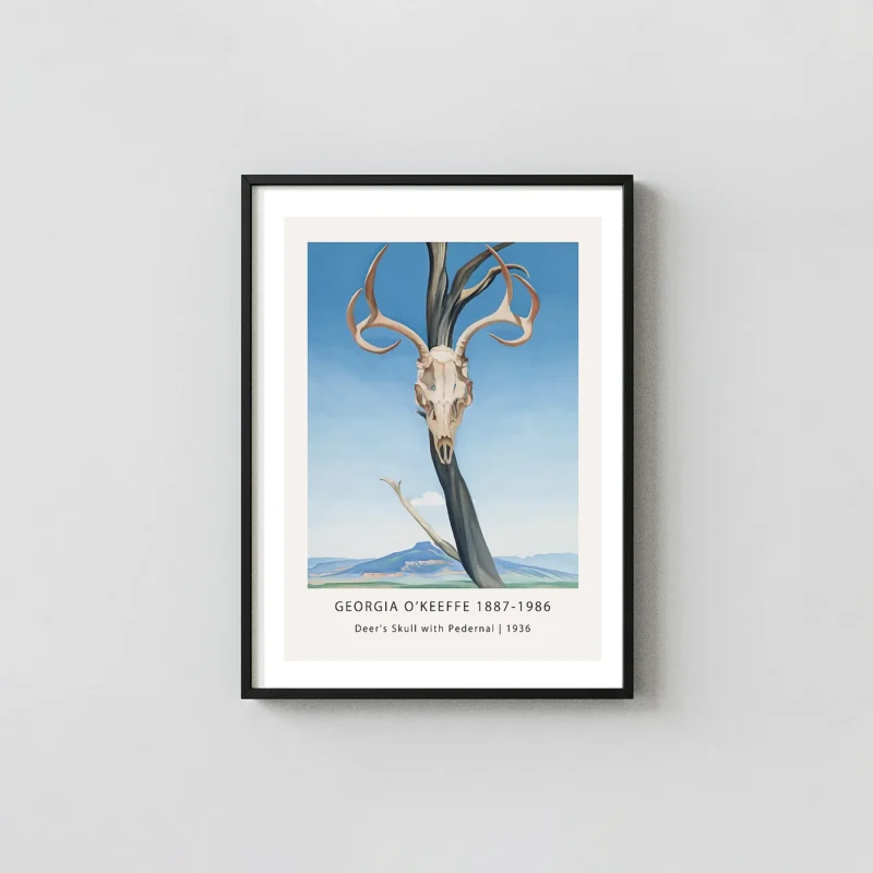 Georgia O'Keeffe Wall Art - Deer's Skull with Pedernal 1936 Print
