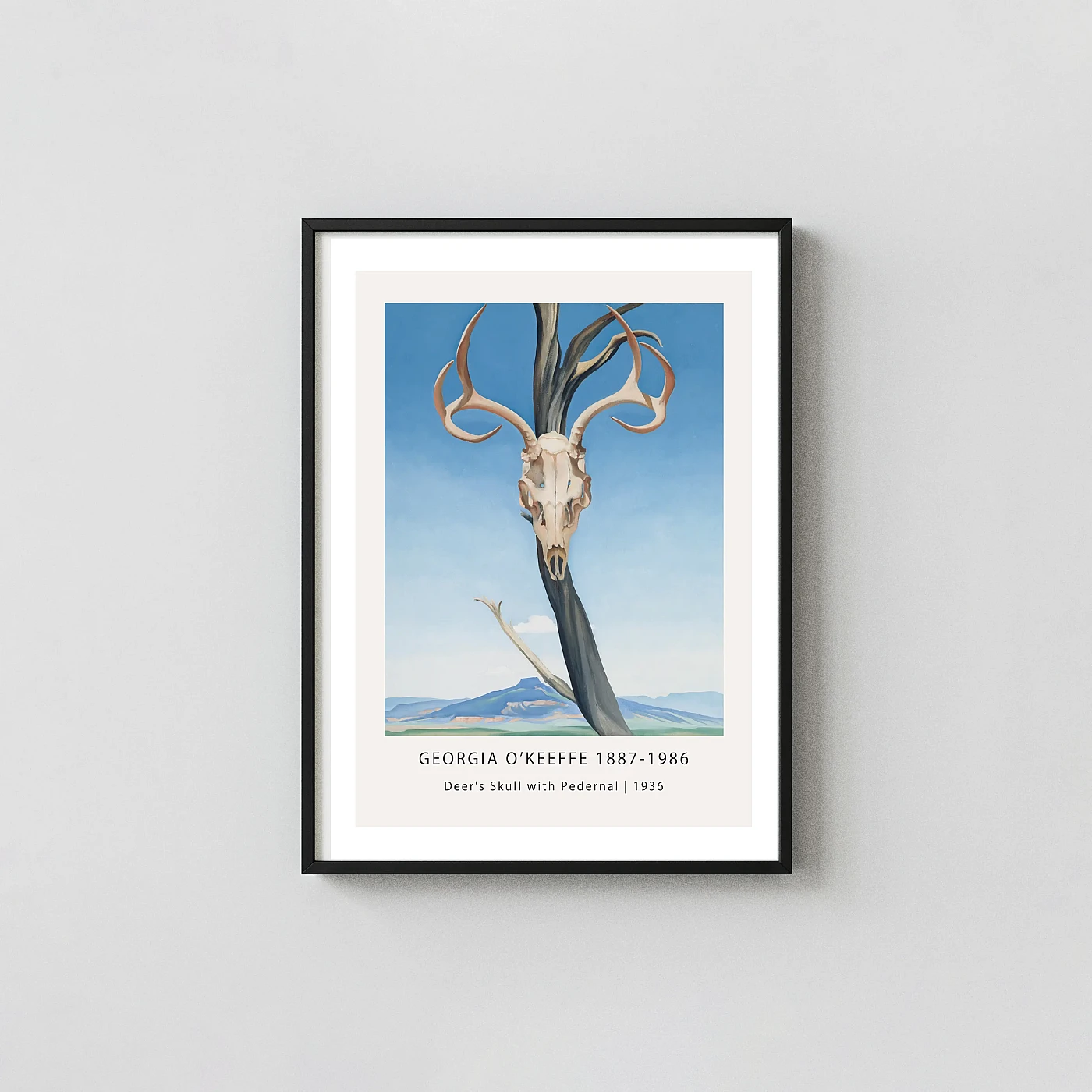 Georgia O'Keeffe art print Deer's Skull with Pedernal 1936 - fine art poster print
