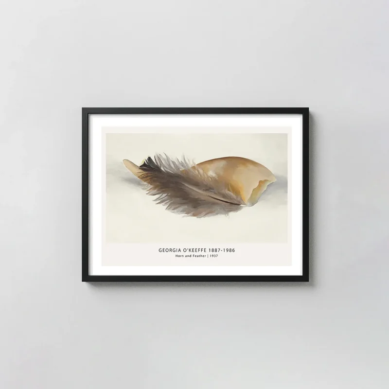 Georgia O'Keeffe Print - Authentic 1937 Horn and Feather Wall Art