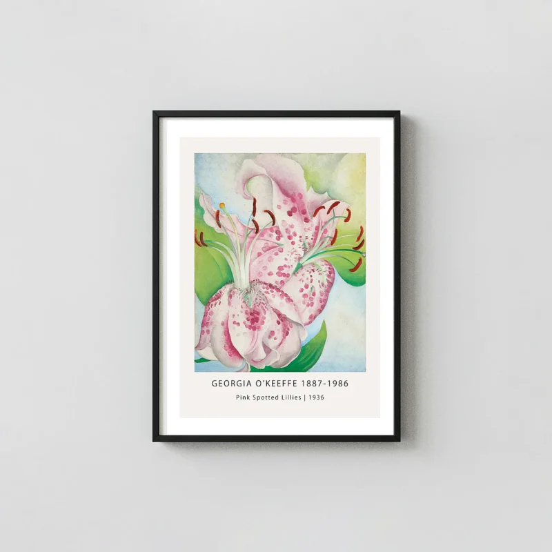 Exclusive Georgia O'Keeffe Lily Print - 1936 Pink Spotted Lillies Art