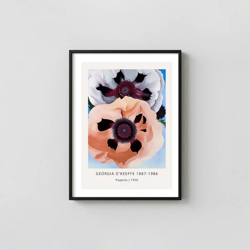 Classic Georgia O'Keeffe Poppies - 1950 Modernist Floral Wall Art