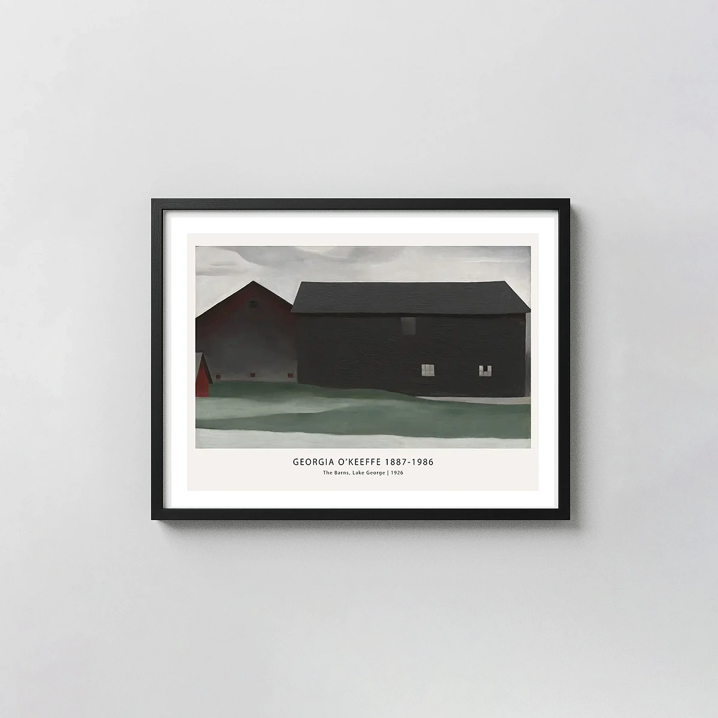 Authentic Georgia O'Keeffe Barns art print - fine art poster print