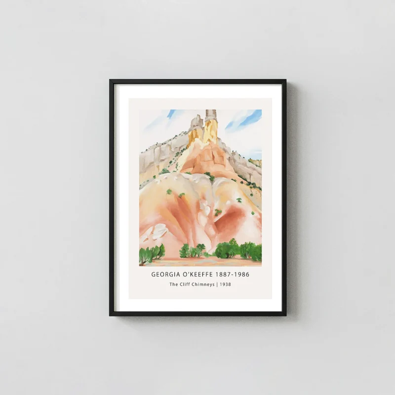Georgia O'Keeffe Print - Authentic 1938 The Cliff Chimneys Wall Art
