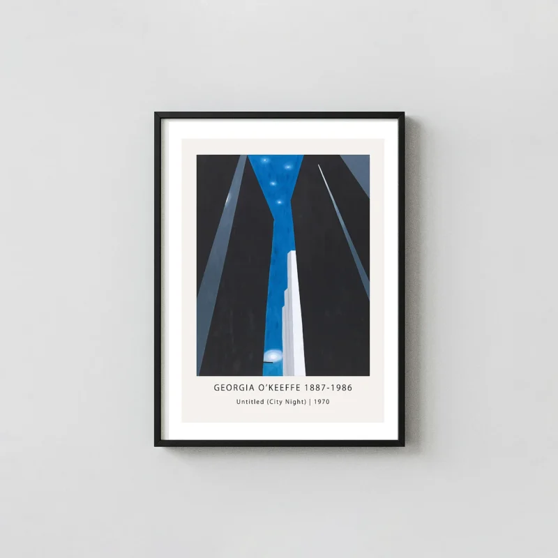 Authentic Georgia O'Keeffe City Night - 1970 Abstract Skyline Wall Art