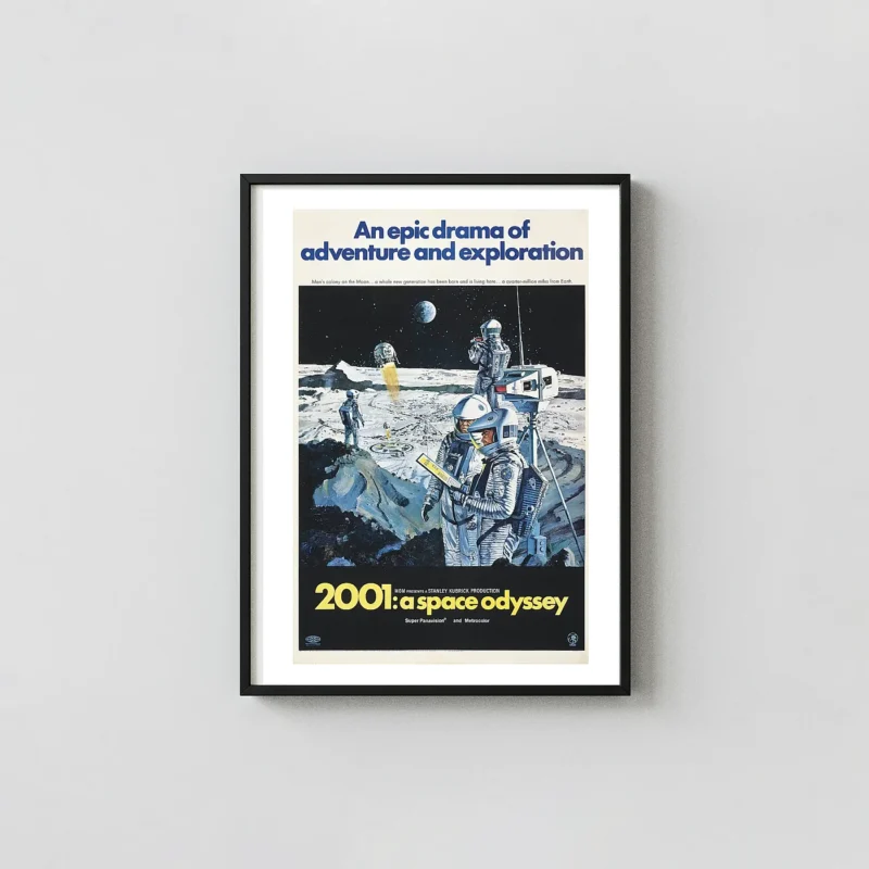 2001: A Space Odyssey Movie Poster – 1968 Original Theatrical Poster: Vintage Sci-Fi Wall Art Print