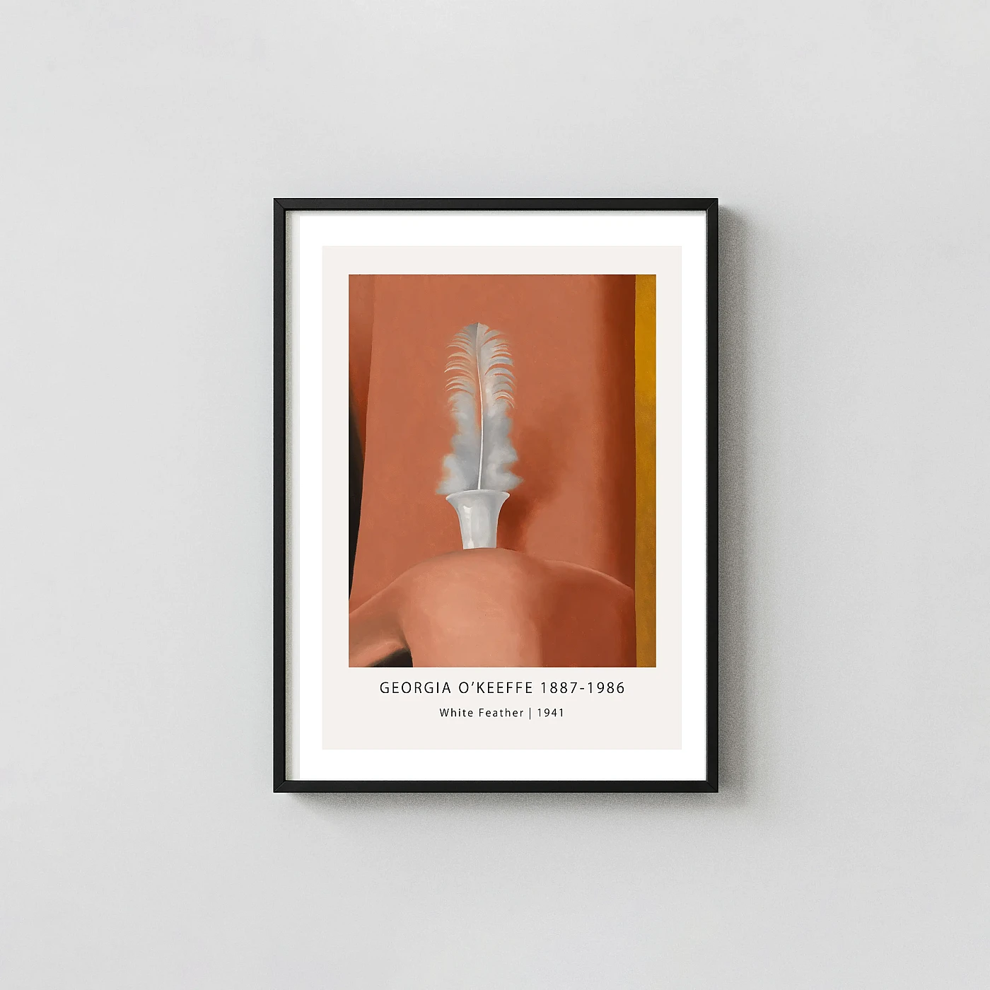 Georgia O'Keeffe White Feather art print - fine art poster print