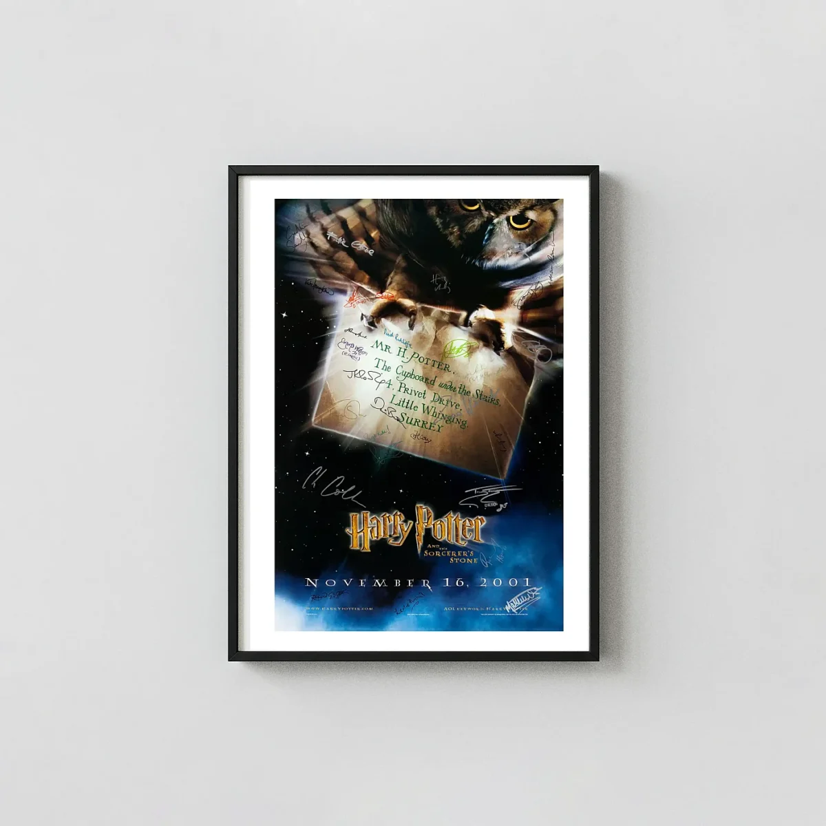 Harry Potter And The Sorcerer's Stone Movie Poster – Official Poster: Modern Fantasy Wall Action & Adventure Movie Posters xe2x80x93 Portrait Frame Wall Art Mockup | MerchFuse