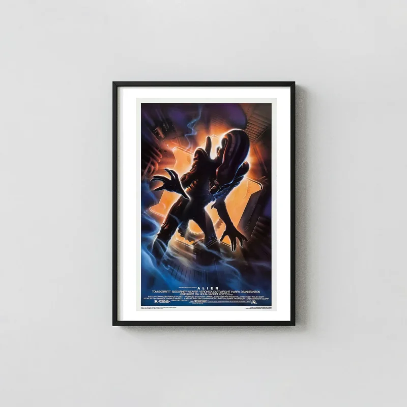 Alien Movie Poster – 1979 Original Theatrical Poster (Version 2): Vintage Sci-Fi Wall Alien Movie Poster xe2x80x93 Portrait Frame Wall Art Mockup | MerchFuse