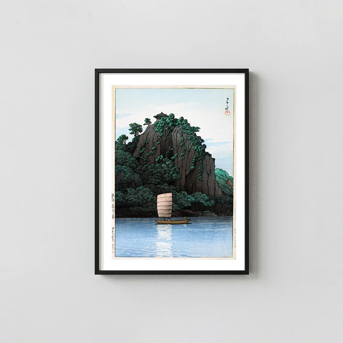 Hasui Fuyo Rakkagan art print - fine art poster print