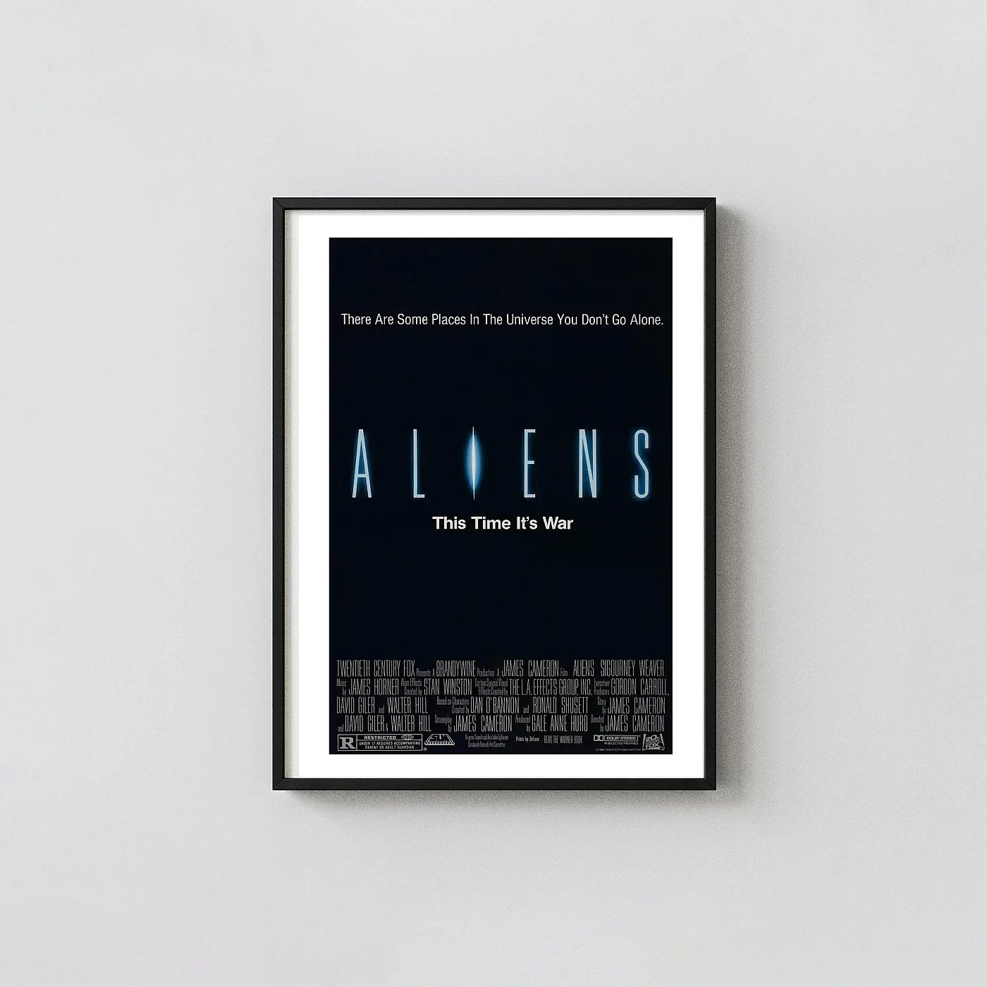 Aliens (1986) Movie Poster – Original Theatrical Poster: Vintage Sci-Fi Wall Alien Movie Poster xe2x80x93 Portrait Frame Wall Art Mockup | MerchFuse
