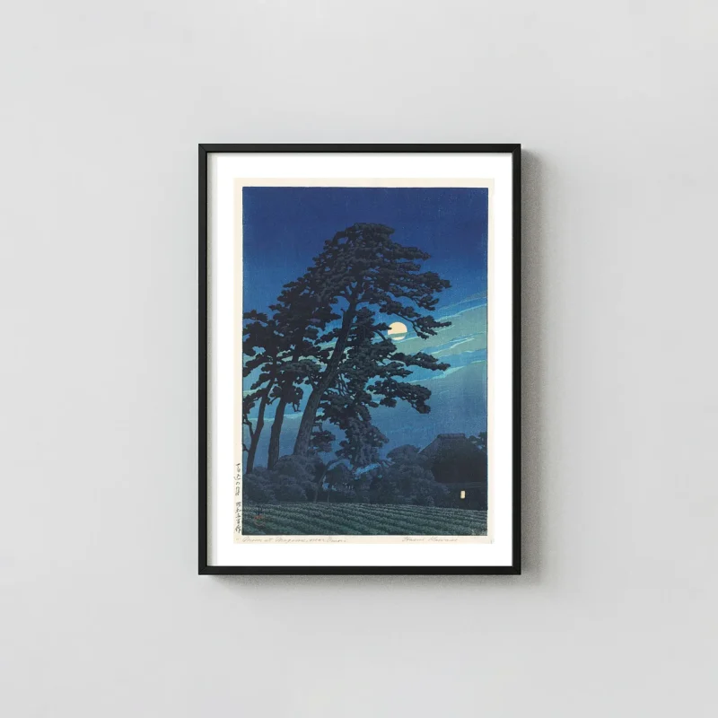 Classic Moon at Magome print - 1930 Hasui Kawase Woodblock Art