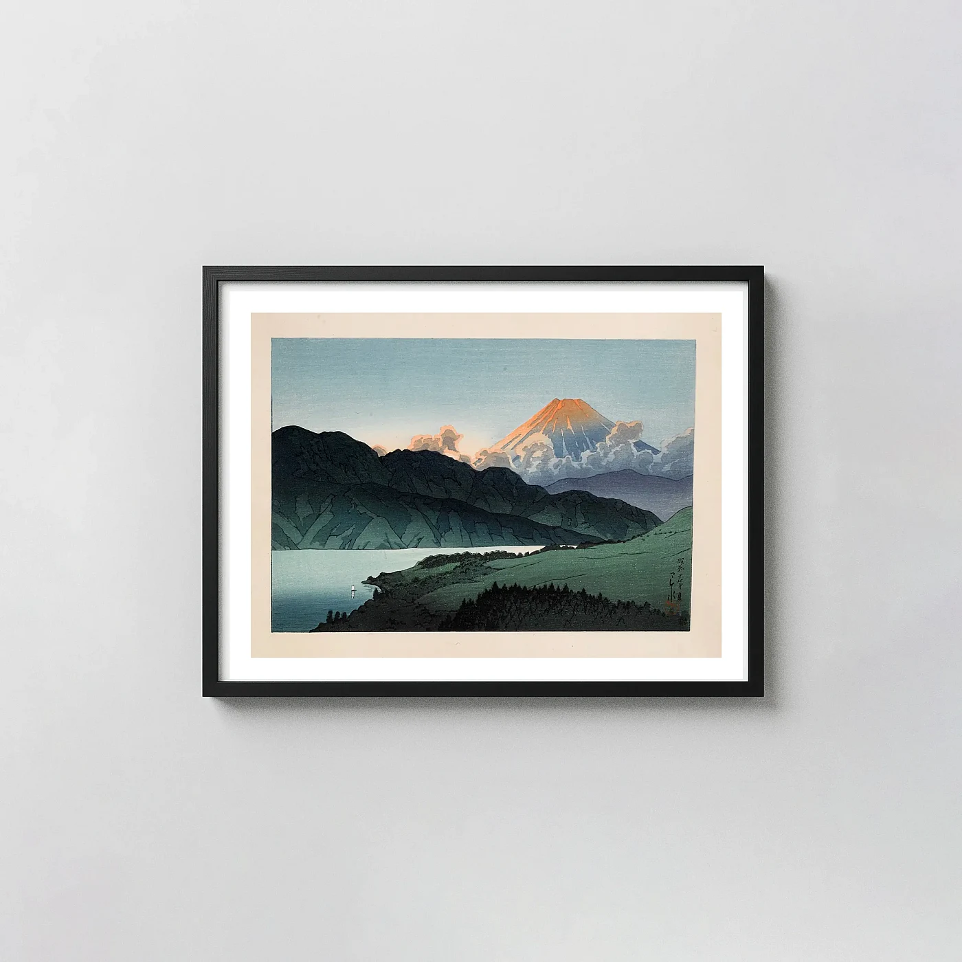 Authentic Mount Fuji woodblock art print - fine art poster print