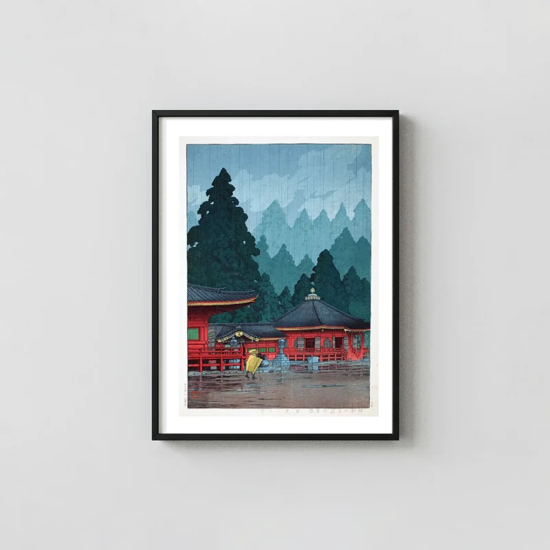 Exclusive Kawase Hasui Nikko Print - Futatsudo Hall 1929 Woodblock Art