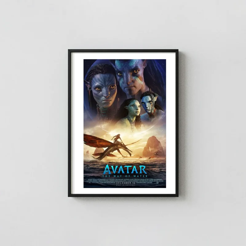 Avatar: The Way Of Water Movie Poster – Iconic Poster (2022 Version 2): Modern Sci-Fi Wall Art Print