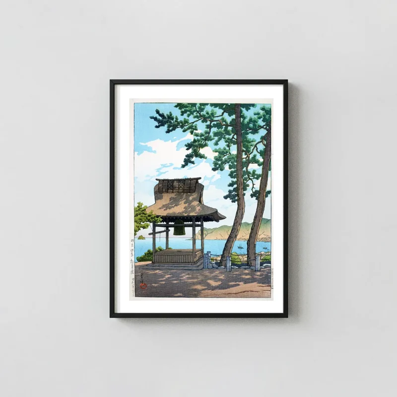 Classic Hasui Kawase Print - Shogetsu Shrine Izu Peninsula Woodblock Art