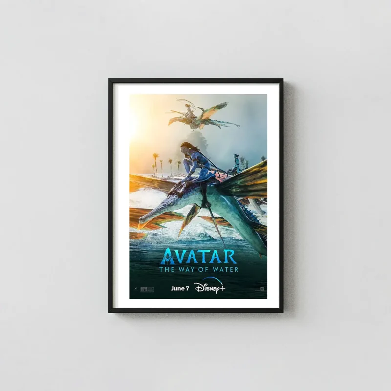 Avatar: The Way Of Water Movie Poster – Iconic Poster (2022 Version 4): Modern Sci-Fi Wall Art Print