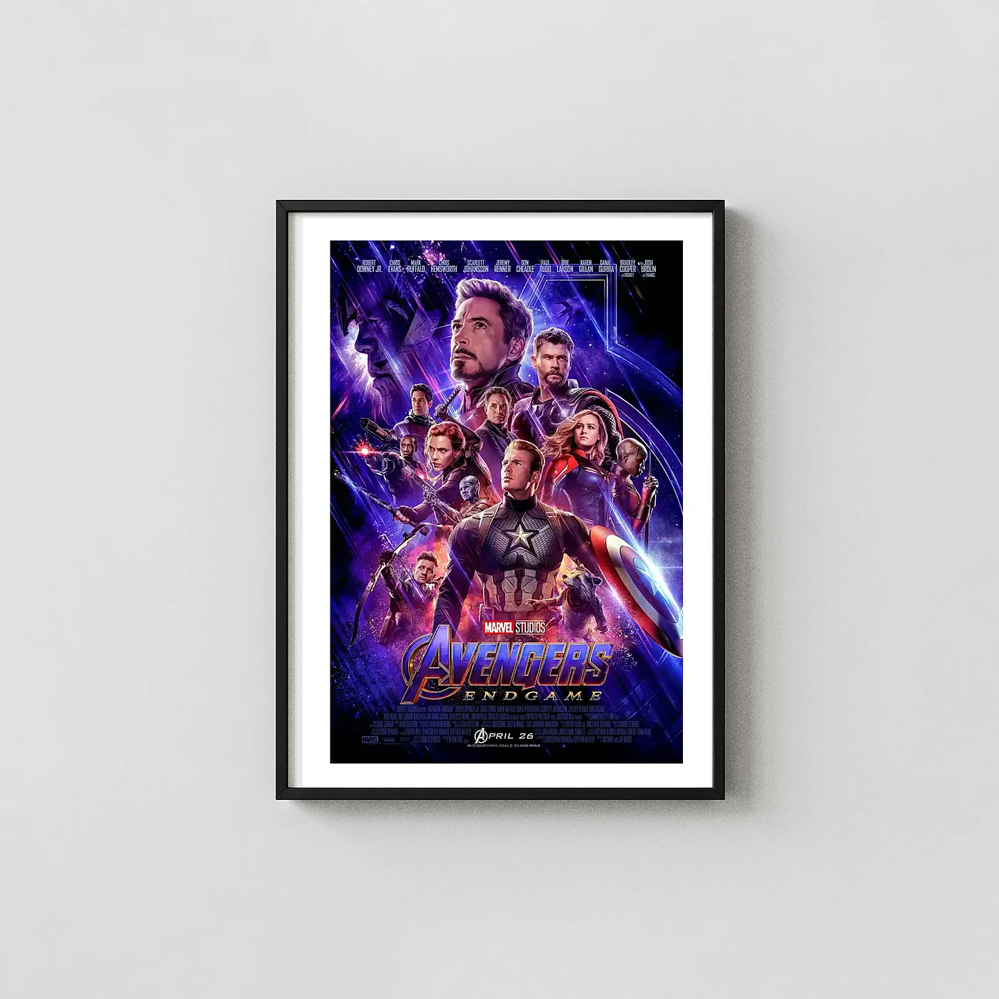 Avengers: Endgame Movie Poster – Final Poster: Modern Superhero Wall Action & Adventure Movie Posters xe2x80x93 Portrait Frame Wall Art Mockup | MerchFuse
