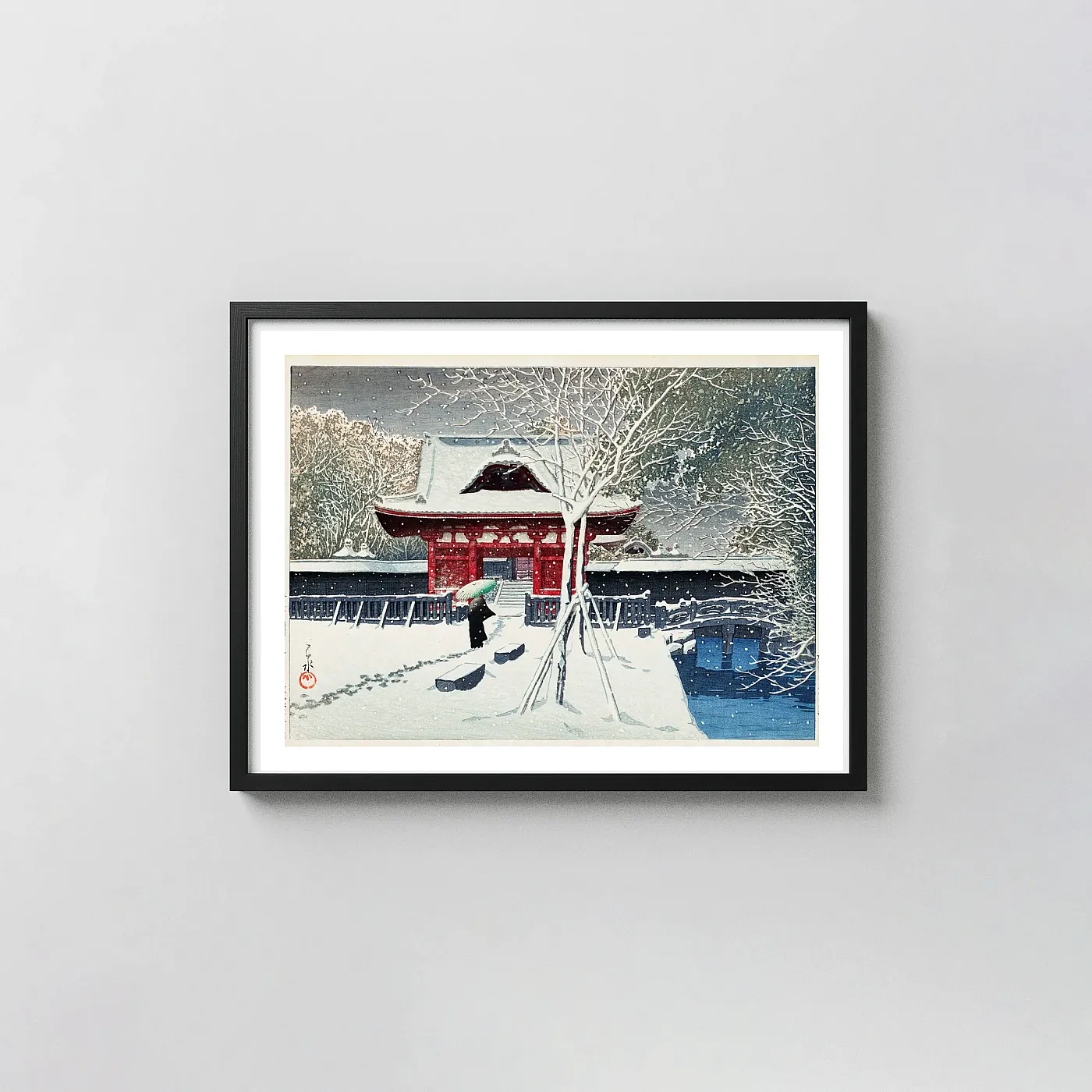 Classic Shiba Park Snow art print - fine art poster print