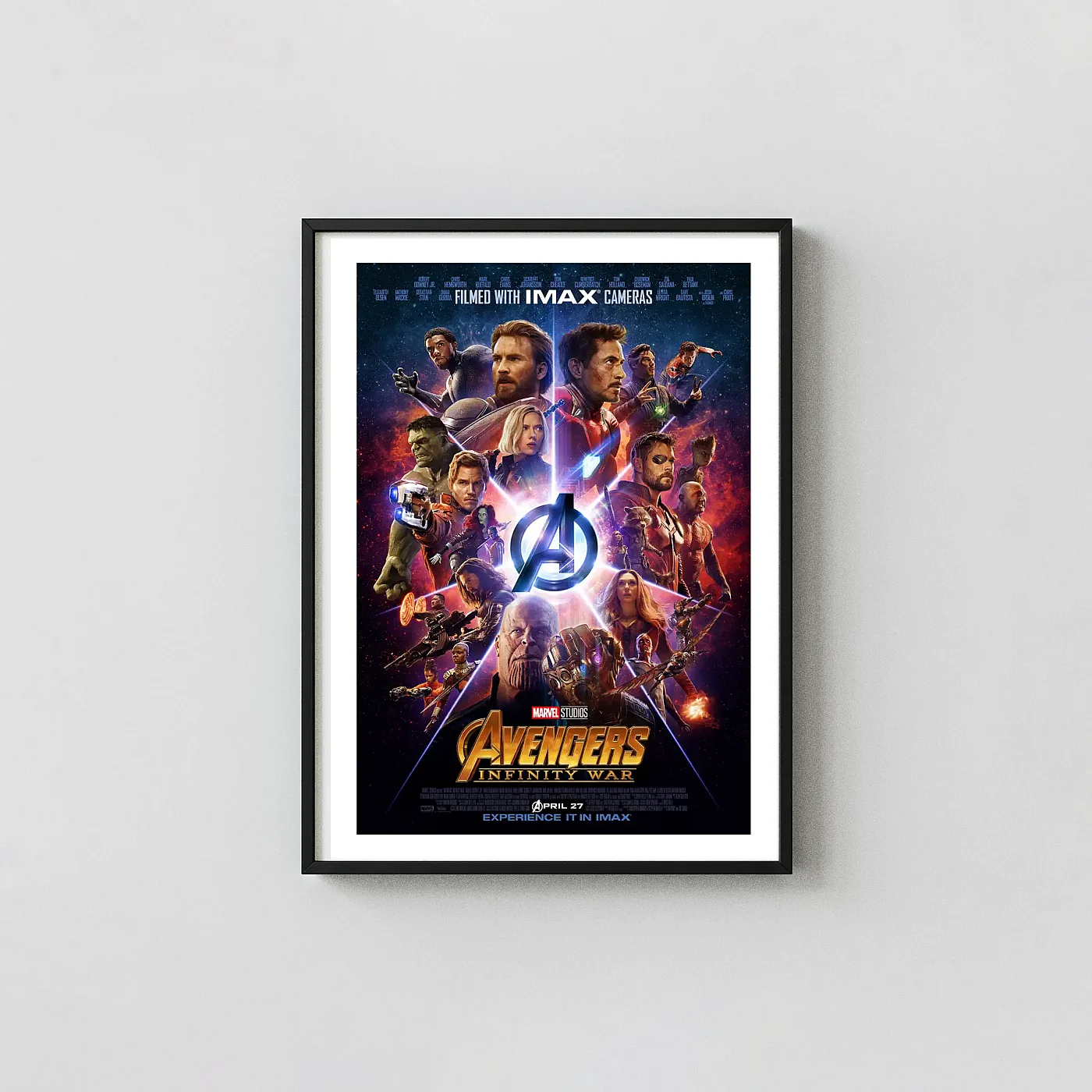 Avengers: Infinity War Movie Poster – Official Poster (Version 33): Modern Superhero Wall Art Print Avengers: Infinity War Movie Poster – Official Poster (Version 33): Modern Superhero Wall Action &Amp; Adventure Movie Posters Xe2X80X93 Portrait Frame Wall Art Mockup | Merchfuse