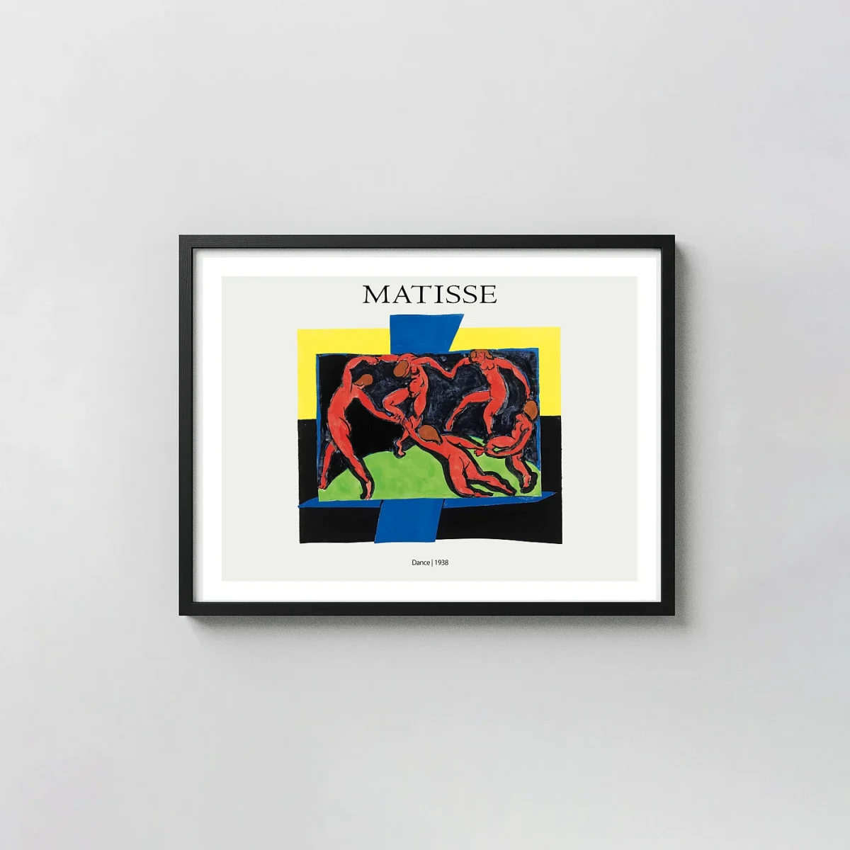Matisse Dance Print - 1938 Henri Matisse Modern Art Exhibition Henri Matisse Artwork xe2x80x93 Landscape Frame Wall Art Mockup | MerchFuse