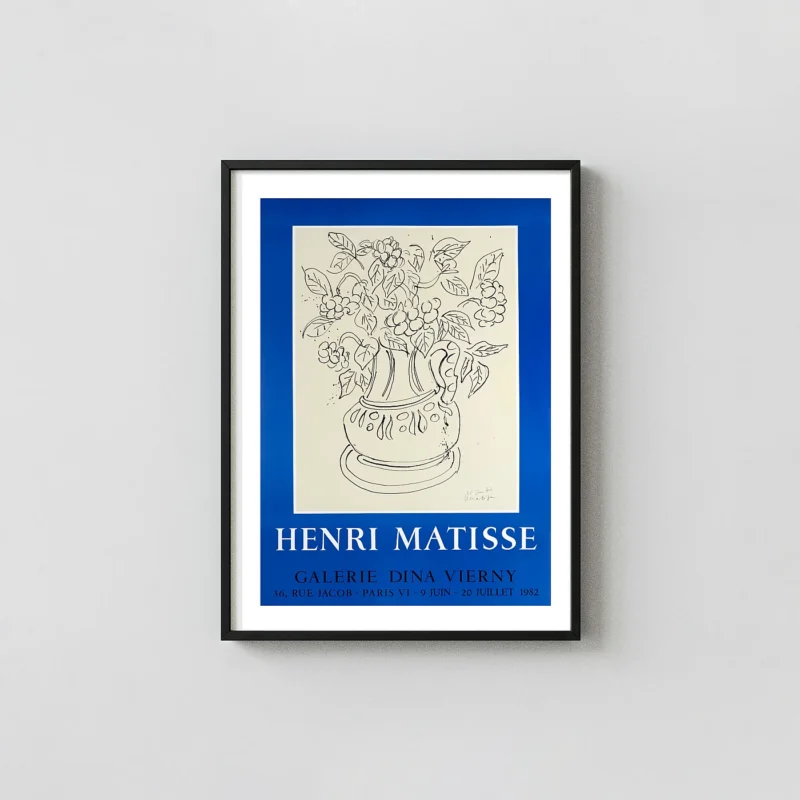 Exclusive Henri Matisse Poster - Galerie Dina Vierny 1982 Vintage Wall Art