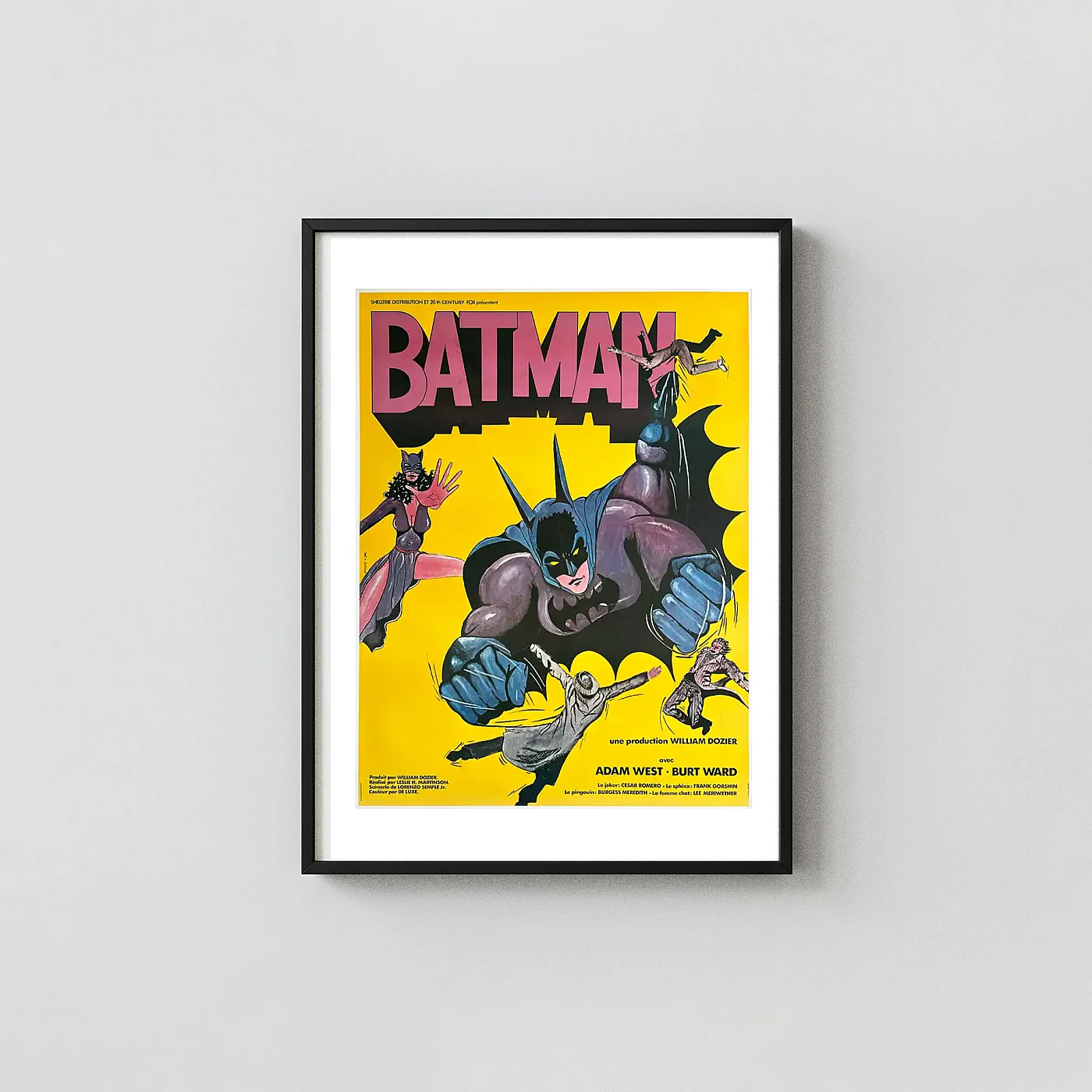 Batman (1966 Film) Movie Poster – 1970 Vintage Poster: Vintage Superhero Wall Action & Adventure Movie Posters xe2x80x93 Portrait Frame Wall Art Mockup | MerchFuse