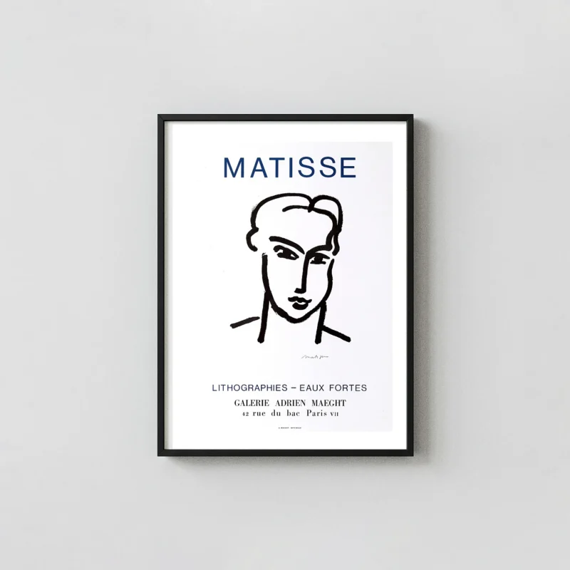 Classic Matisse exhibition poster - Galerie Adrien Maeght French Wall Art