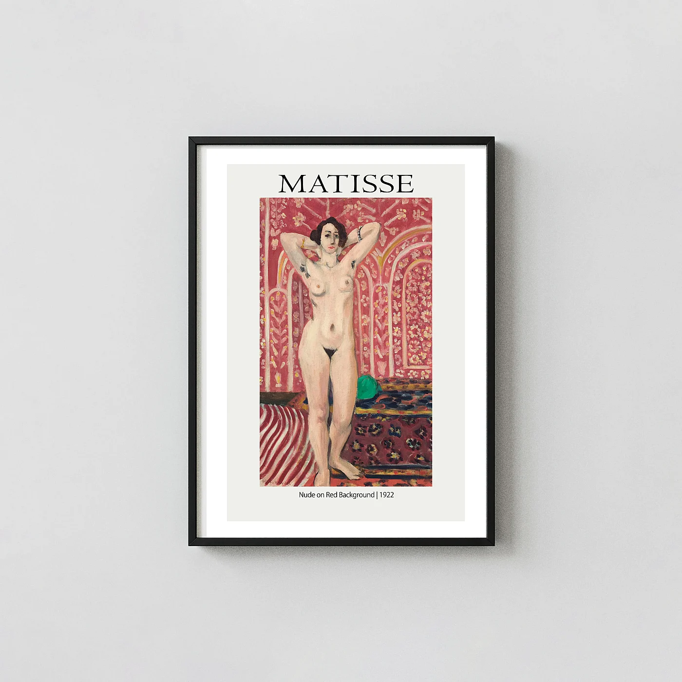 Classic Matisse Exhibition Poster 1922 Nude on Red Background Art - fine art poster print