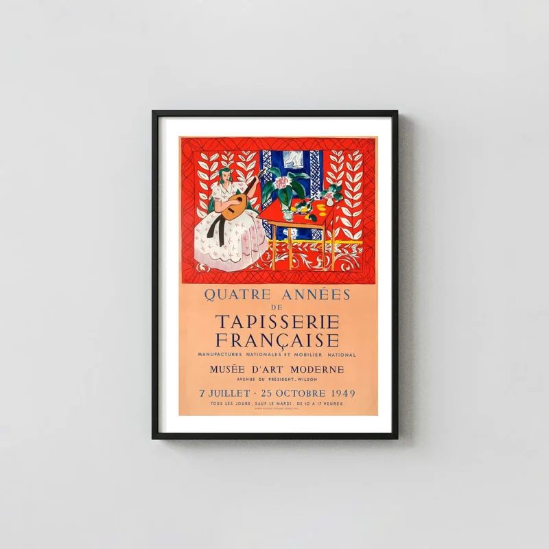 Matisse exhibition poster - 1949 French Tapisserie Art Print