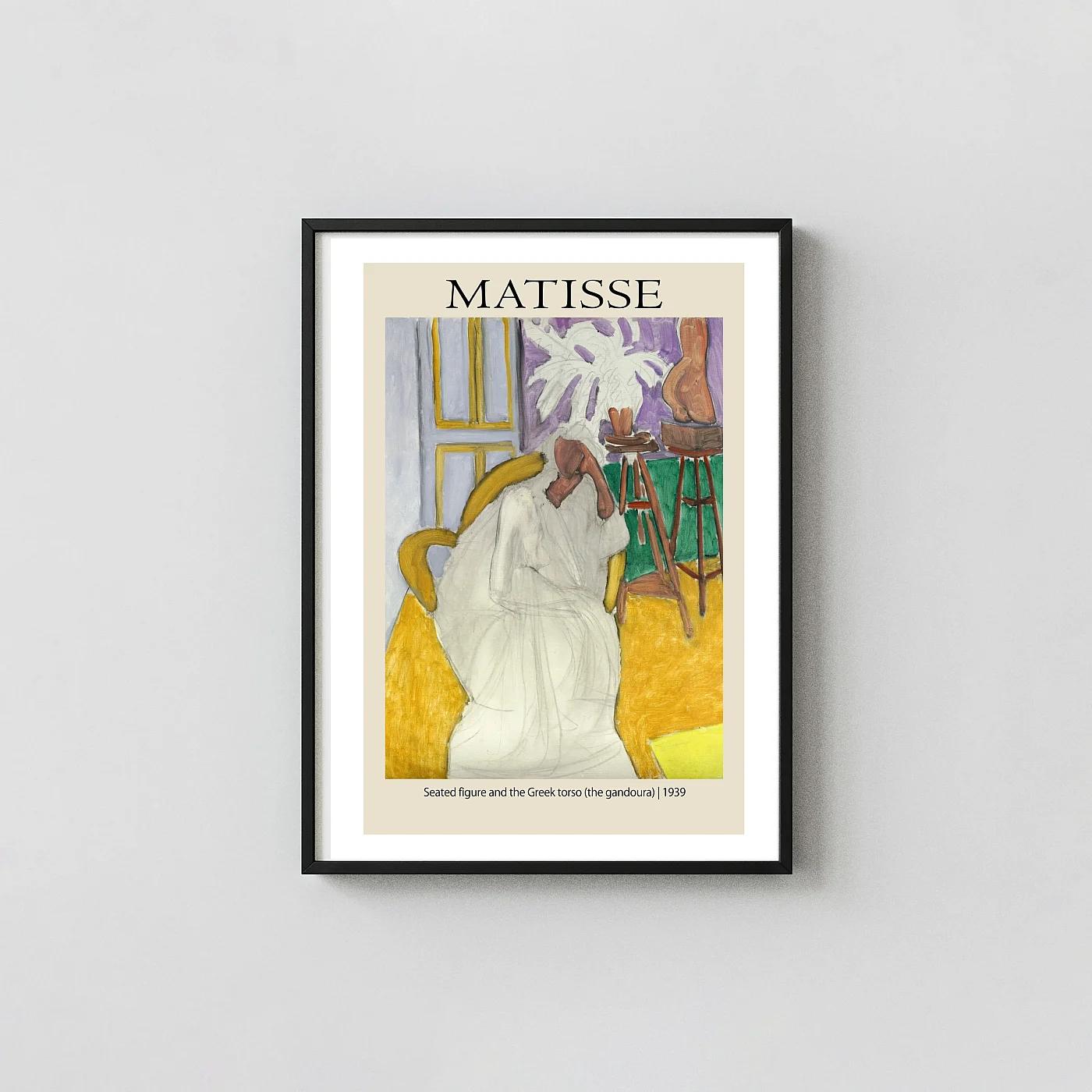 Classic Matisse Exhibition Poster Seated Figure 1939 - fine art poster print