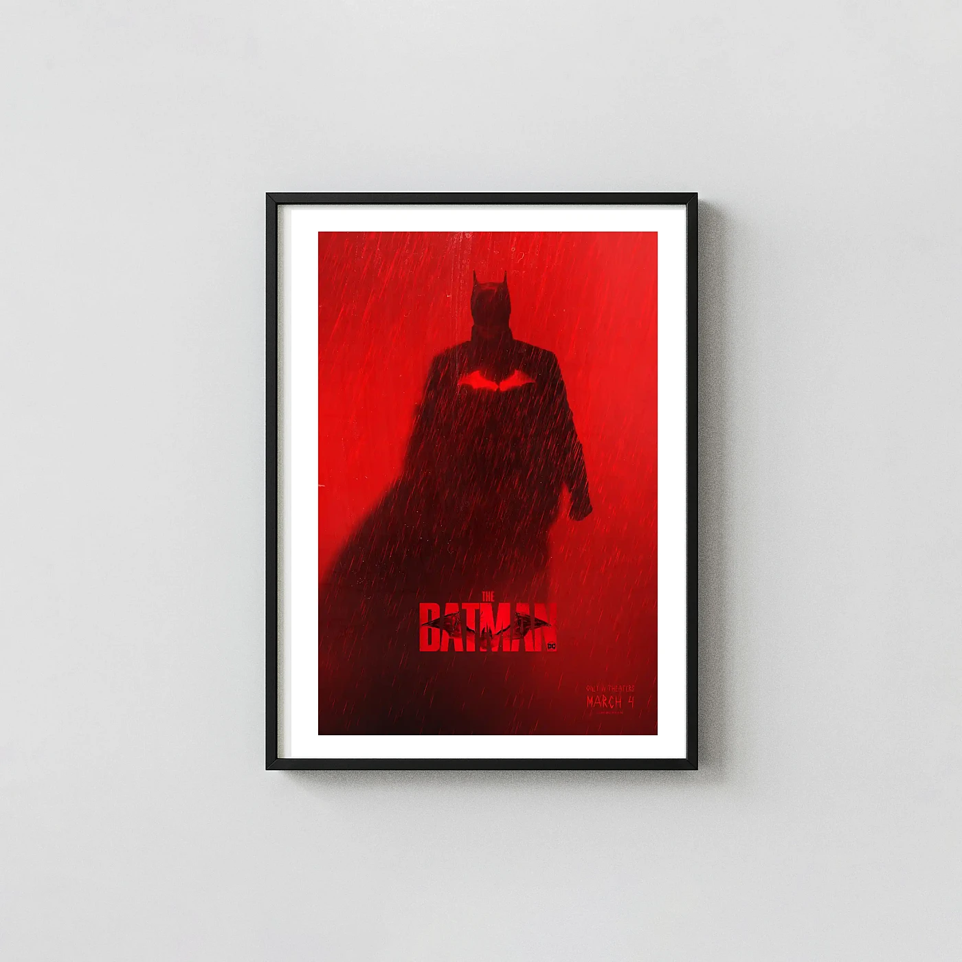 The Batman (2022) Movie Poster – Collector Poster: Modern Superhero Wall Action & Adventure Movie Posters xe2x80x93 Portrait Frame Wall Art Mockup | MerchFuse