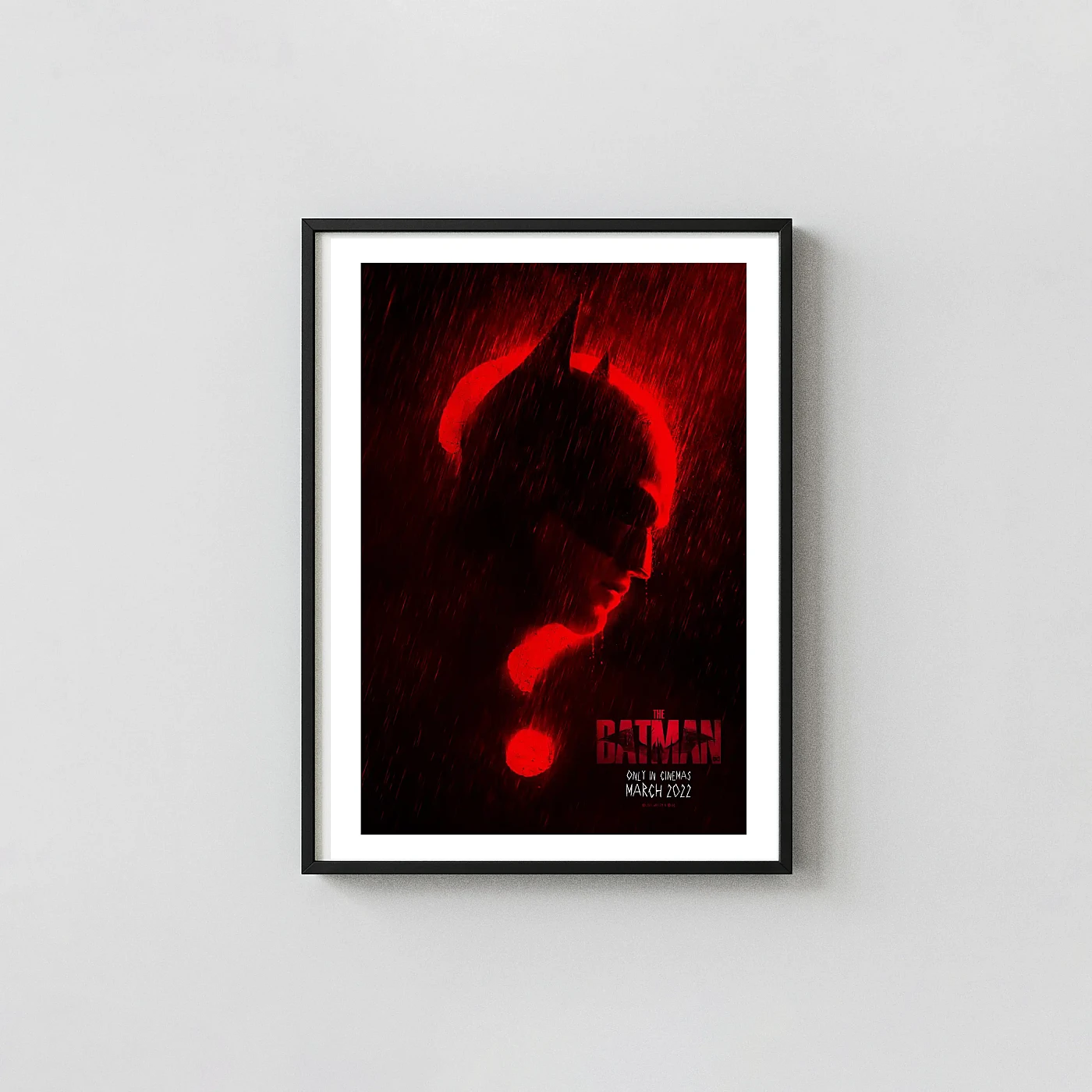 The Batman (2022 Film) Movie Poster – Collector Poster: Noir Superhero Wall Action & Adventure Movie Posters xe2x80x93 Portrait Frame Wall Art Mockup | MerchFuse