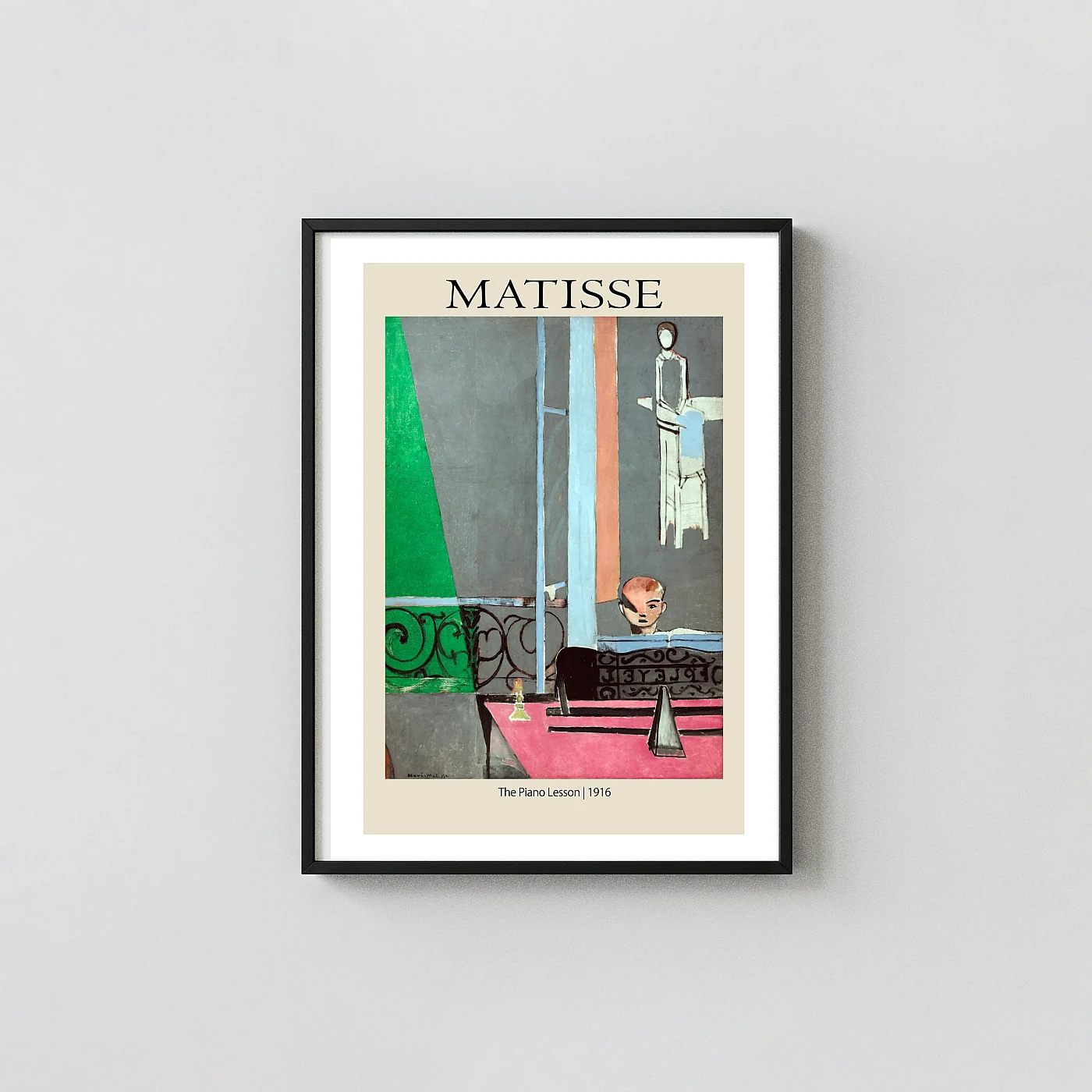 Authentic Matisse Piano Lesson art print - fine art poster print