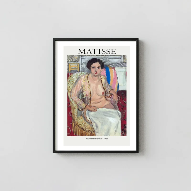 Matisse Woman Chair print - Classic 1920 French Modernist Wall Art