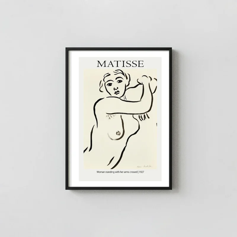 Authentic Henri Matisse print: 1927 Woman With Arms Crossed Wall Art