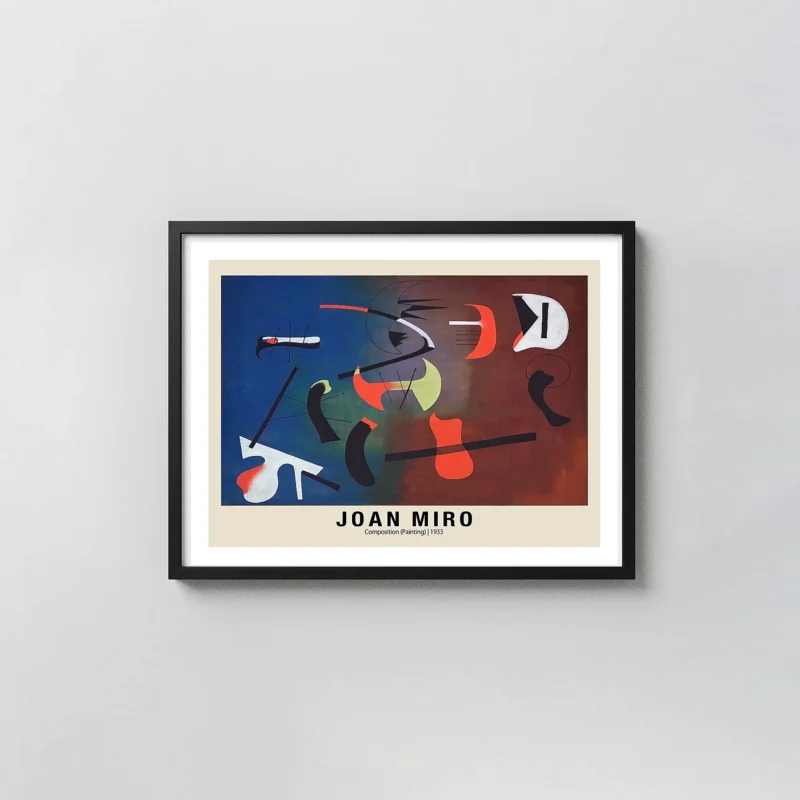 Authentic Joan Miro Composition 1933 - Abstract Surrealist Wall Art Print