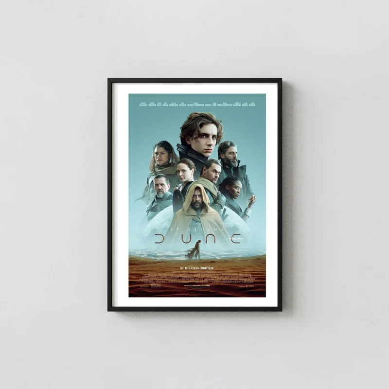 Dune (2021) Movie Poster – Official Poster: Modern Sci-Fi Wall Art Print