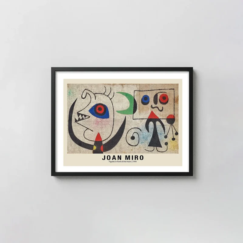 Joan Miro print - Figures in Front of the Moon 1944 Surrealist Art Poster